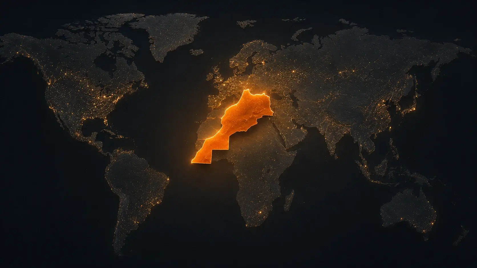 World Map Morocco